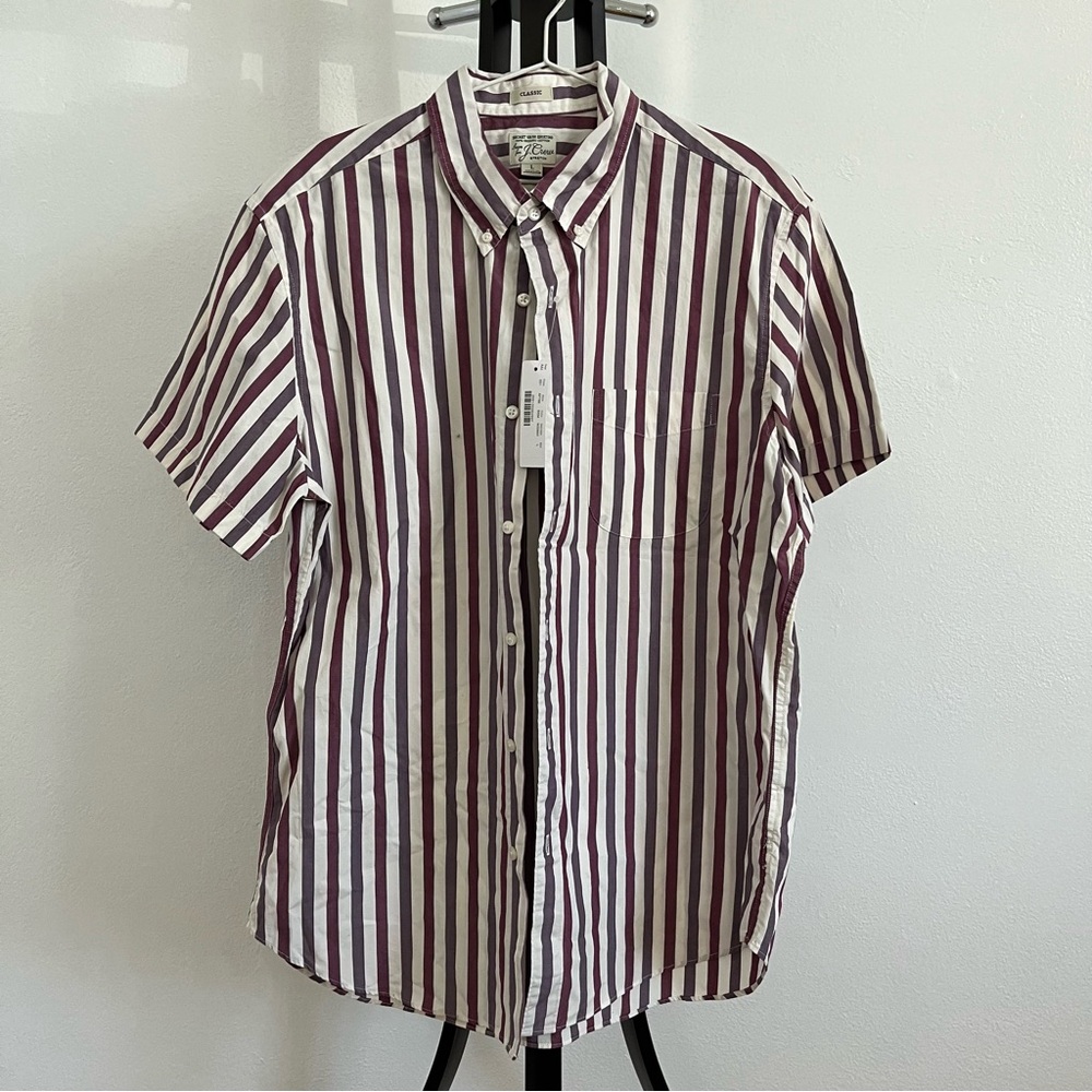 J Crew Short-Sleeve Secret Wash Shirt in Brooke